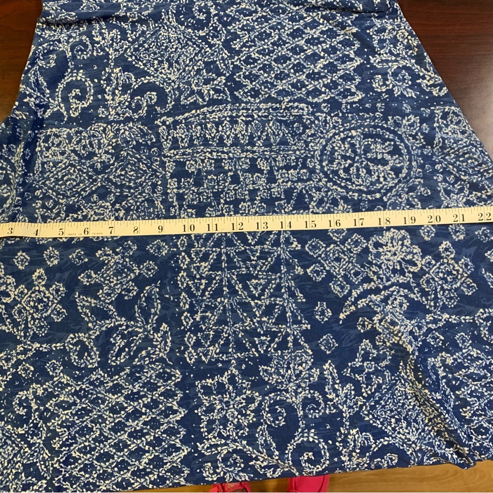 Chaps Maxi Dress, Blue and White, Size Petite Medium - Picture 10 of 12